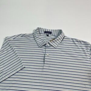 Peter Millar Crown Crafted Polo Shirt Mens XL Colorful Striped Performance Golf